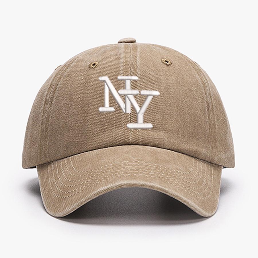 Embroidered NY letters New York Vintage Baseball caps Men Women Water Washed Sunscreen Hat Sports Fishing Peaked cap dad Hat