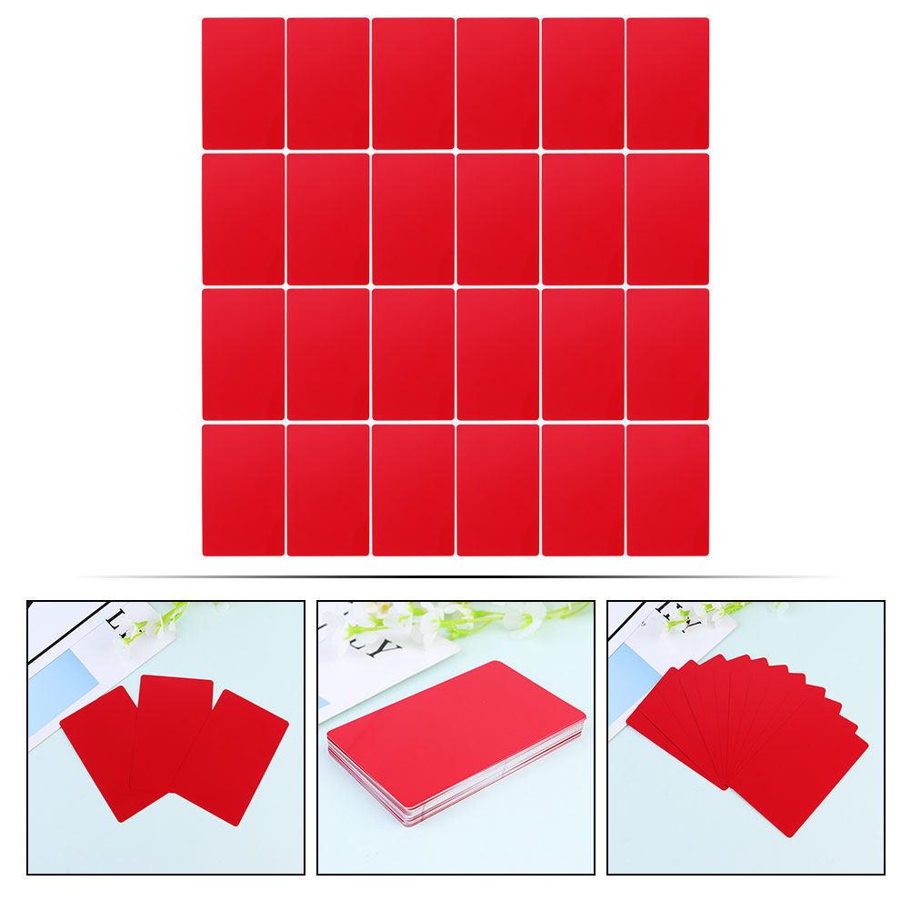 100Pcs Blank Metal Name Cards Aluminum Sheet Business Card DIY Sublimation Plate Light Never Rust Smooth Cards for Custom Design