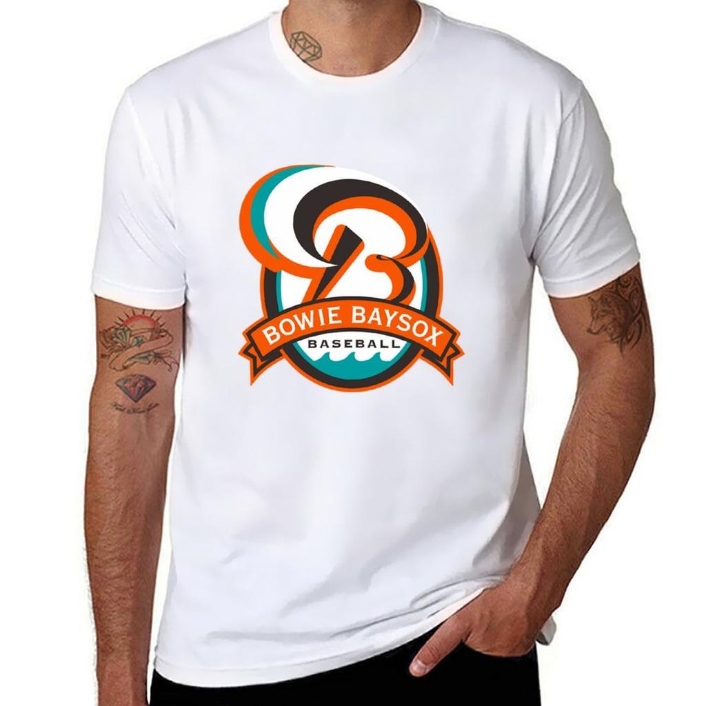 Baysox Bowie Baseball TShirt Big Size Short Sleeve Tee for Unisex