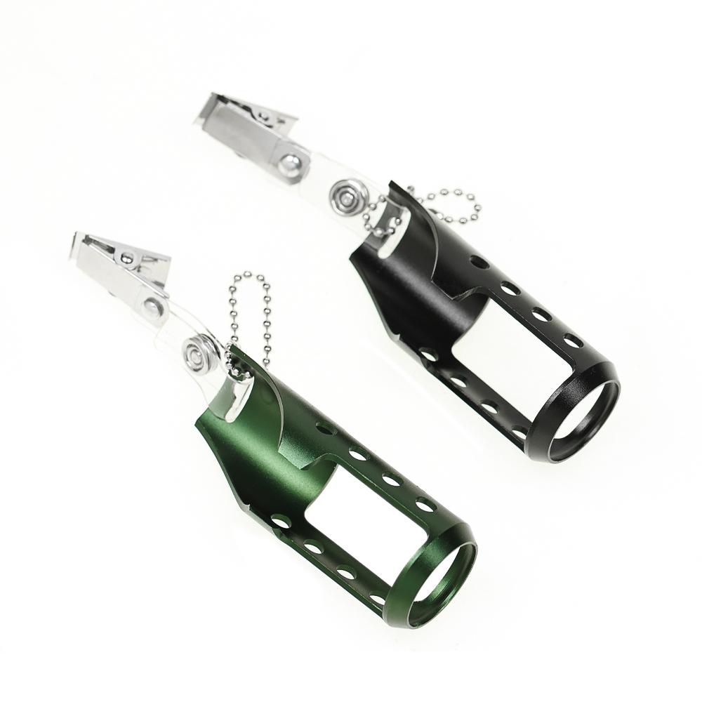 Fly Fishing Floatant Bottle Holder, Aluminum Alloy Lightweight Clip-On/Hang-On Tool Holder for Vest Backpack, for D-Rings & Loops