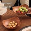 Ciotola per Frutta con Finitura Legno Imitazione, Vassoio Decorativo per Snack per Soggiorno