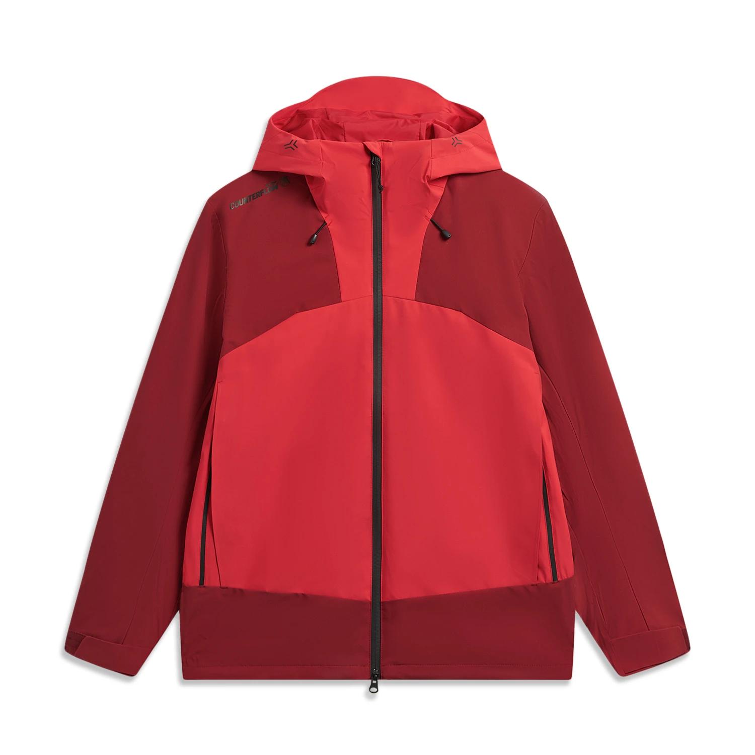 

Li Ning Outdoor CF Shell Three In One Detachable Fleece Warm Waterproof Multi-Purpose Sports Jacket Men jackets Cinnabar-Red Vintage-Red AWBW017-1 3XL