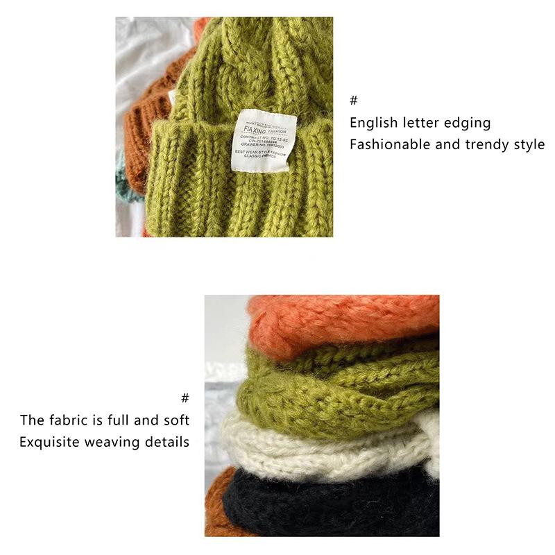 New Women'S Winter Hat 2024 Beanie Hats For Women Knit Cap Fashion Warm Wool Couple Cap Bonnet Woman Winter Twist Female Bonnet