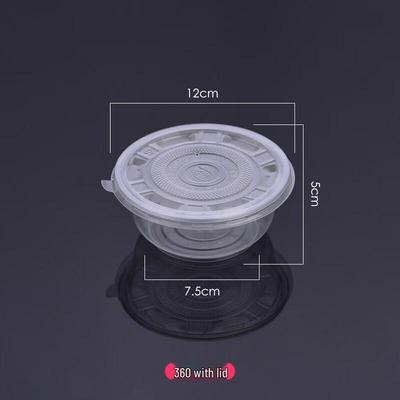 Disposable Round Plastic Bowl with Lid