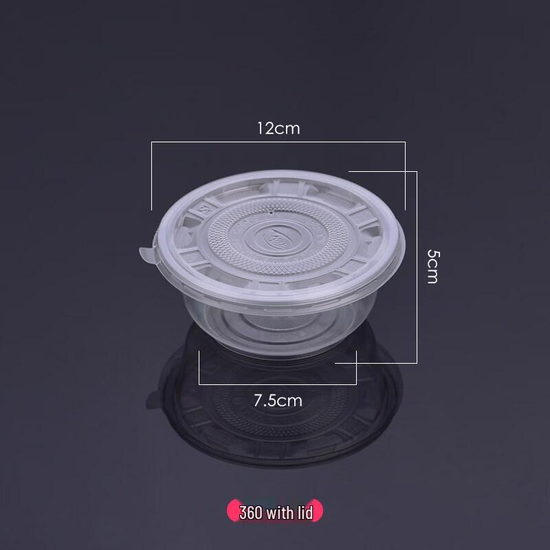 Disposable Round Plastic Bowl with Lid