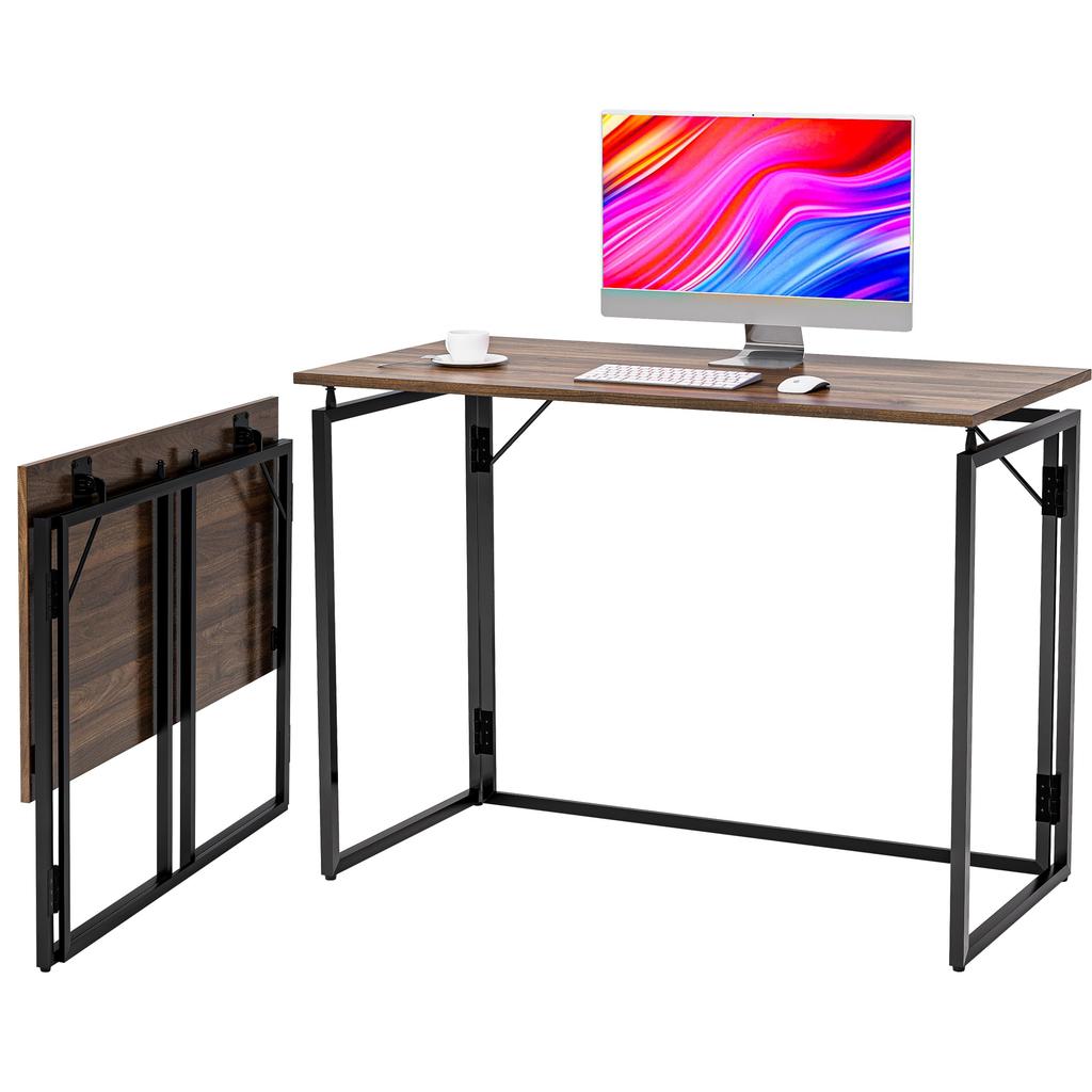 Alawooder Folding Compact Fully Assembled 60kg Weight Only 6cm Office Work Computer Wooden Gaming Work from Folding Desk 30 Table, Desk, [Easy