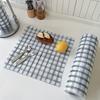 1 Roll of Multipurpose Blue Check Rags - Wet and Dry Use, Highly Absorbent Kitchen Cleaning Cloths, Home Restaurant Dish Towels