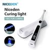 Niceden 1S Dental Curing Light Wireless LED Cure Lamp Max 2400mW/cm² Dental LED Lamp Light Cure