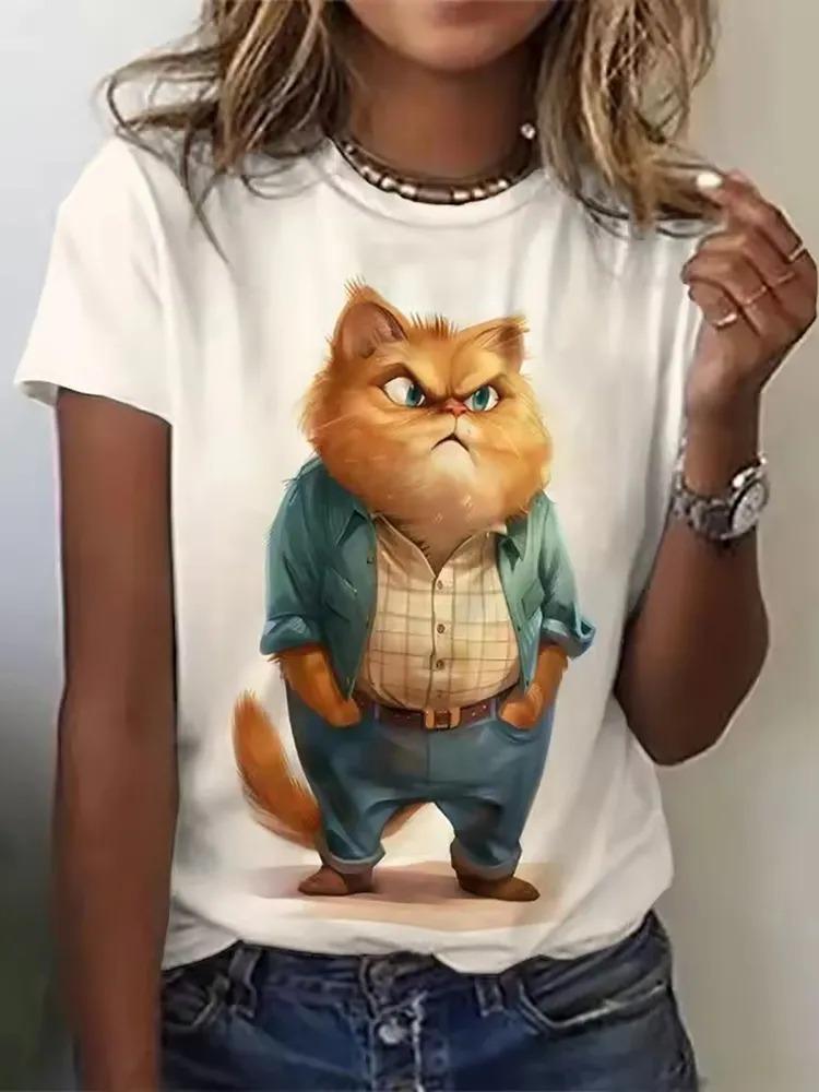Kreativní Zábavné 3D Tištěné Tričko s Módním Neutrálním Roztomilým Harajuku Stylem Ležérní Krátký Rukáv