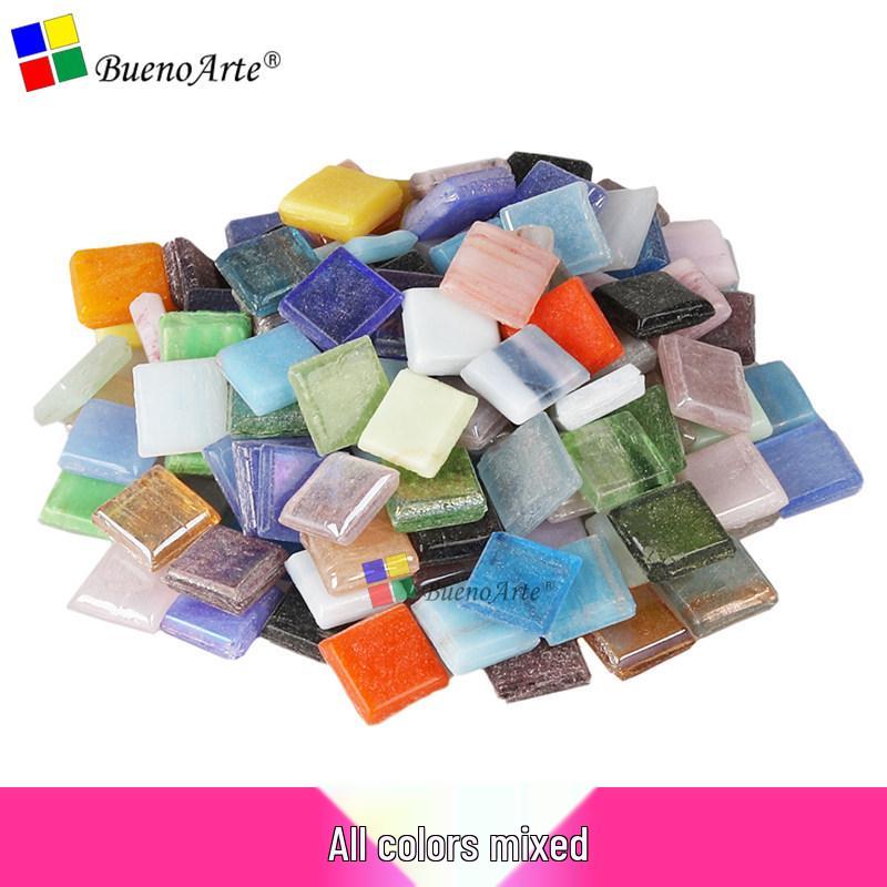 260 Stück 1 cm Transparente Eisjade Mosaik Glasperlen für DIY Kerzenhalter Basteln