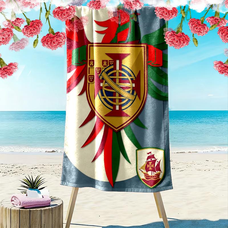 Royal Emblem Nautical Pride beach towel Beach towel for vacation photos Outdoor camping Outdoor pool towel seaside swim Fashion