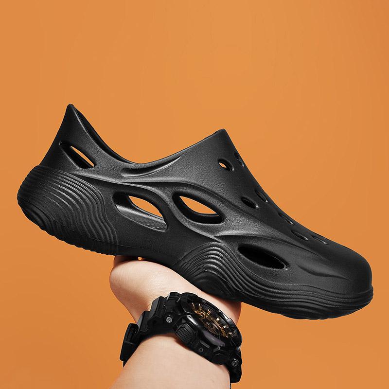 Herren Sommer EVA Sandalen Partnermodelle Strandschuhe Mode Runde Zehenpartie Rutschfest Wasserdicht Lässig Leicht Tragbar