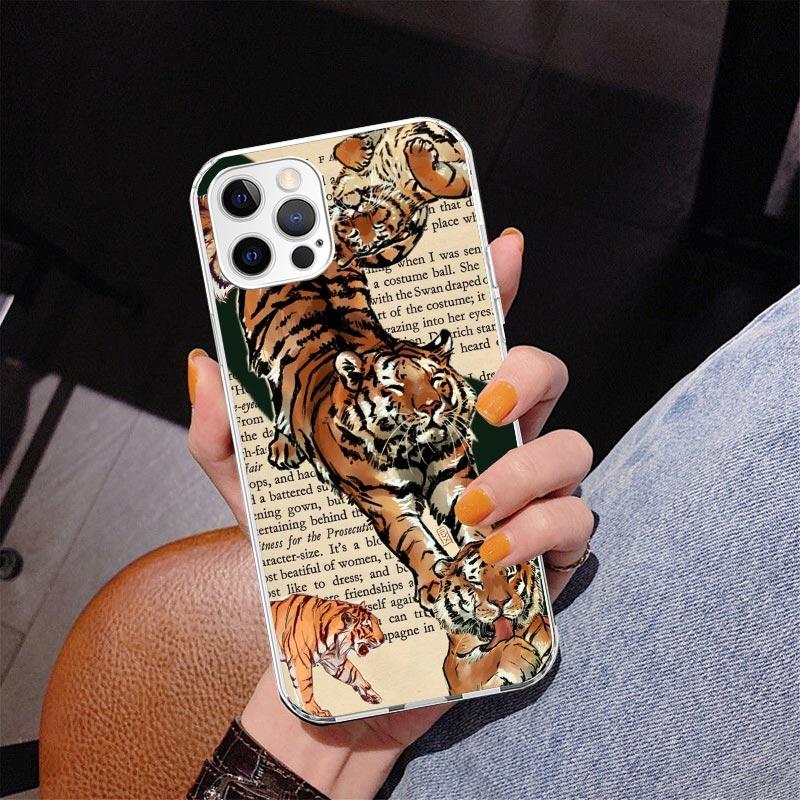 Superior Tiger Pattern Art Phone Case For iPhone 17 Air 16 Pro Max 16E 15 + 14 Plus 11 12 13 Mini 7 8 SE Gift Print Cover Fundas