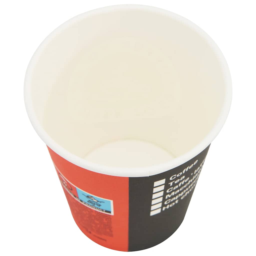 Vidaxl Papierowe Kubki Z Pokrywkami, 1000 Szt., 8Oz, 240Ml