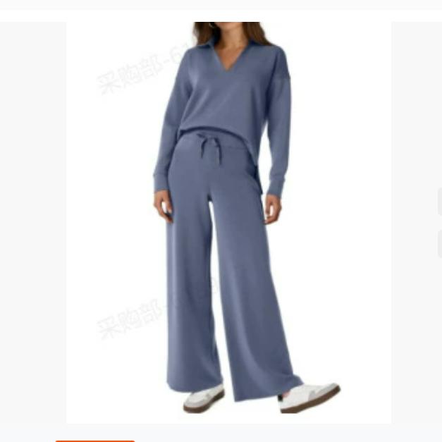 Autumn and Winter Fashion Casual Women's Long-sleeved Drawstring Solid Color Commuter Trousers Suit Women