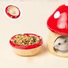 Keramik Hamsterhaus Pilzförmiges Haustier Lebensraum Nest Innen Cartoon Stabiles Hamster Versteck Bett Für Kleintier Futternapf