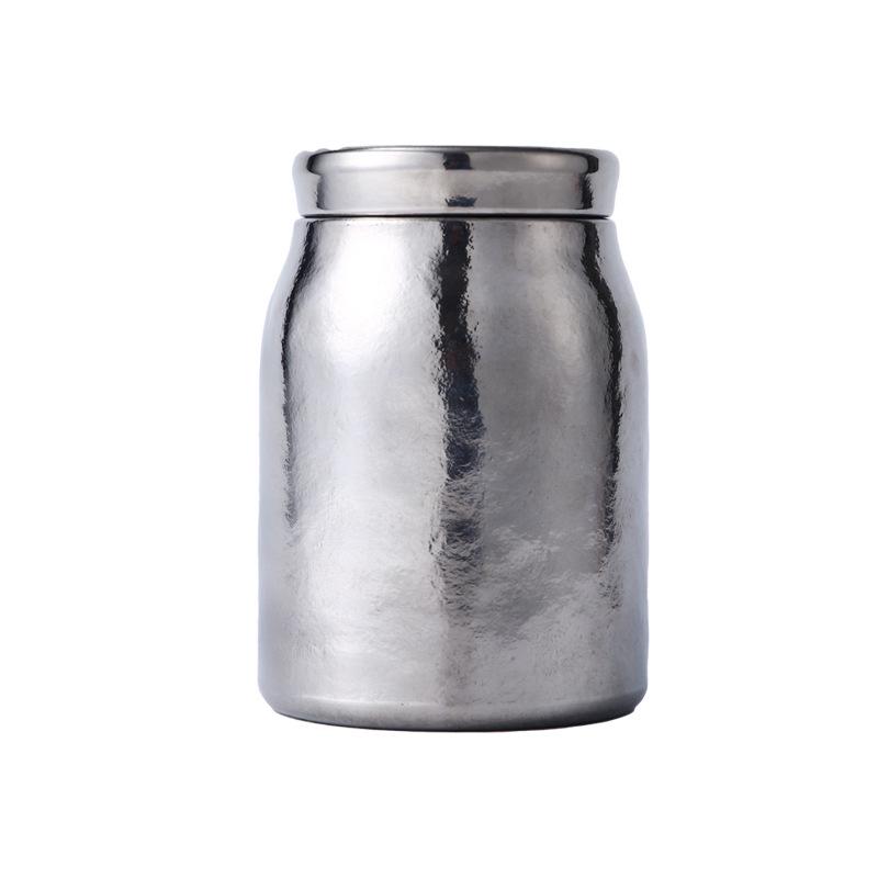 Large Pure Titanium Airtight Tea Storage Jar - High-End, Lightweight, and Portable Magnetic Travel Canister