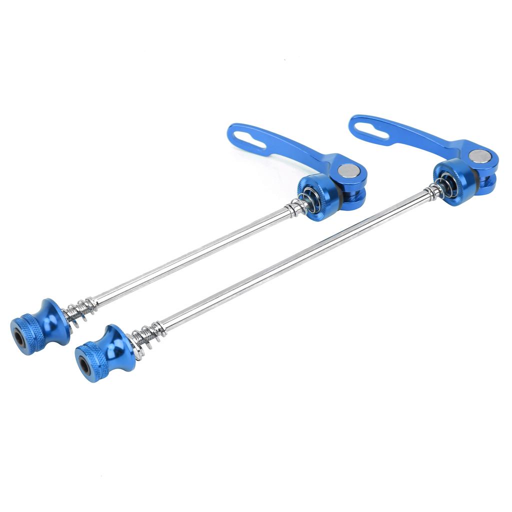 2Pcs Bicycle Wheel Hub Skewers Mountain Bike Road Bike Axle Quick Release Skewer LeverBlue