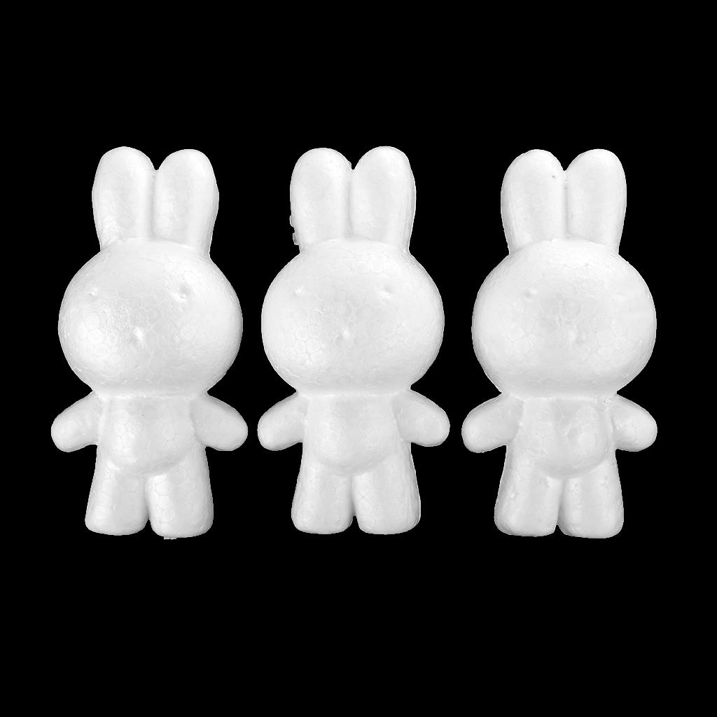 5 Pieces 14cm Rabbit Shaped Modelling Polystyrene Ornaments crafts