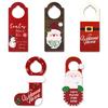 Christmas Decorations Wooden Door Hanging Cartoon Santa Claus Snowman Christmas Shopping Mall Store Layout Door Handle Pendant