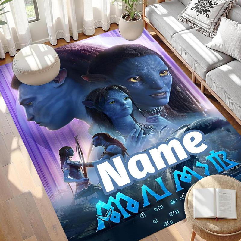 Custom Name Personalized Avatar Print Carpet, Versatile Home Decor Rug, for Playroom, Apartment, Balcony, Entryway, Hallway Gift