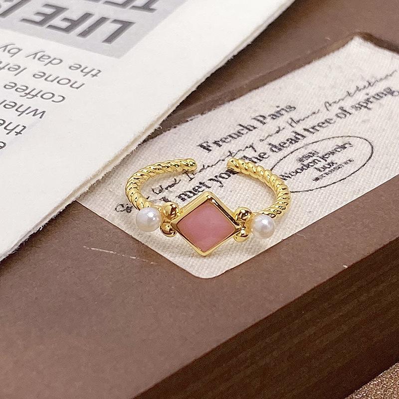 Medieval Personalized Retro Enamel Dripping Oil Inlaid Zir*****Pening Ring Niche Light Luxury High-End Ring Woman