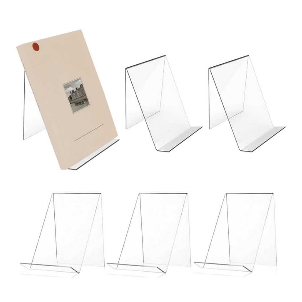 5 Pcs Acrylic Book Nail Art Display Holder Transparent Multifunctional Book Display Easel Holder for