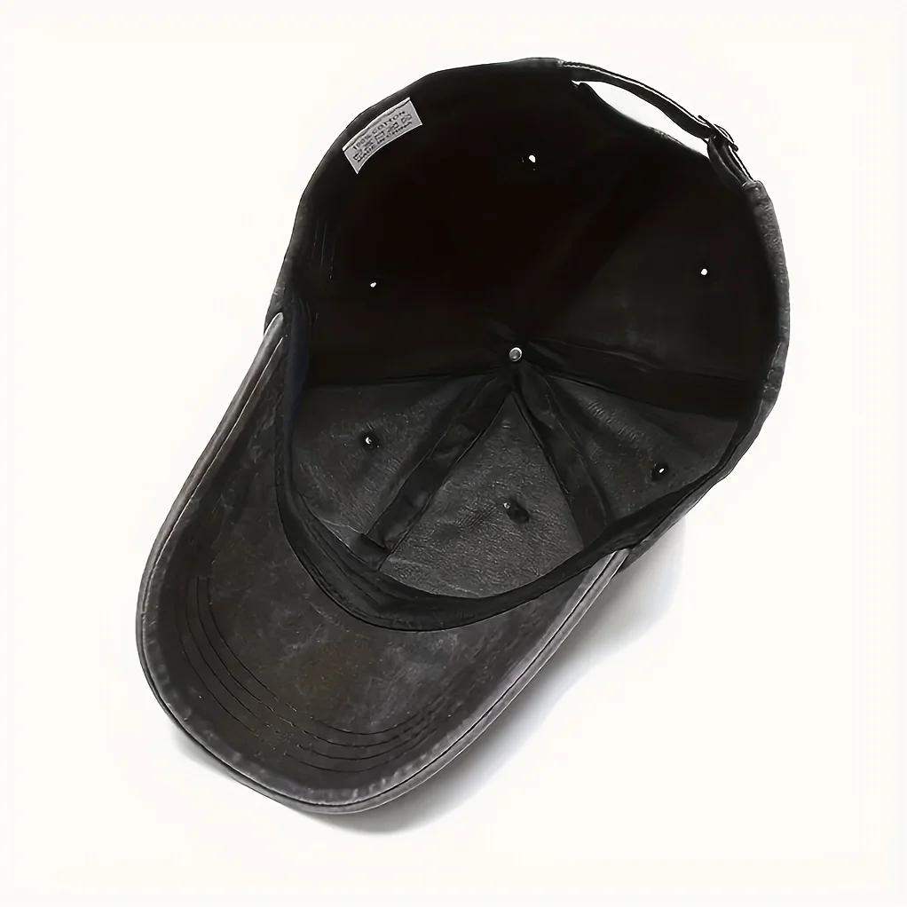 Vintage Gewassen Katoenen Baseballpet Met Kompasprint, Unisex Oude Papa Hoed Met Zonbescherming, Verstelbare Vakantie Thema Casual