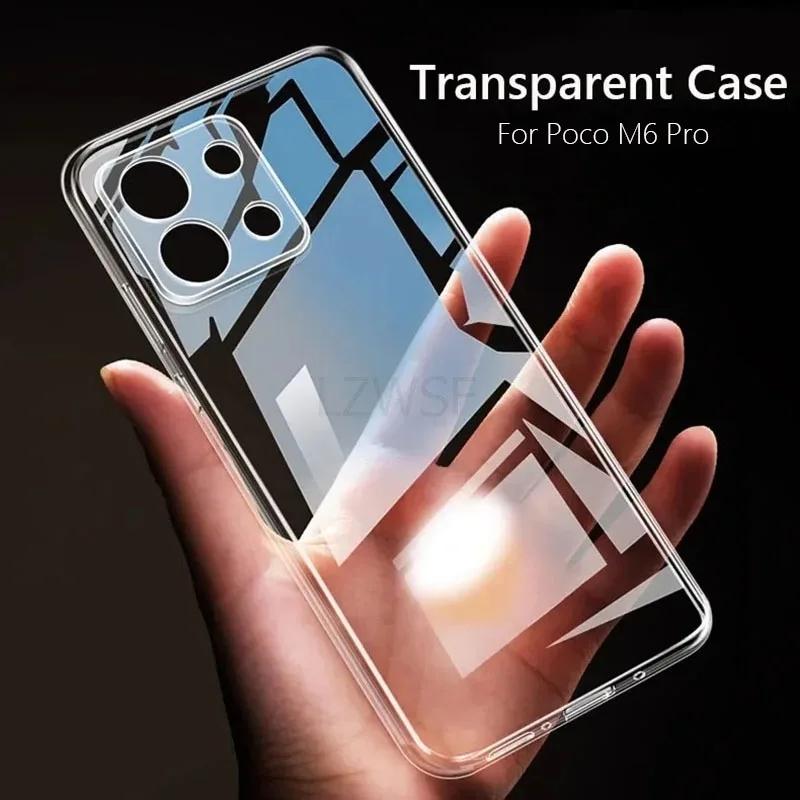 

Simple Slim Soft TPU Transaprent Clear Phone Case On For Xiaomi Poco M6 Pro 4G PocoM6 Pro 4G Cover For Poco M6 Pro 4G