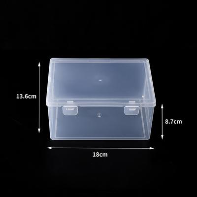 Transparent Rectangular Plastic Lock Empty Box, Sample Box, Spare Parts Packaging Box, Tool Mask Storage Box