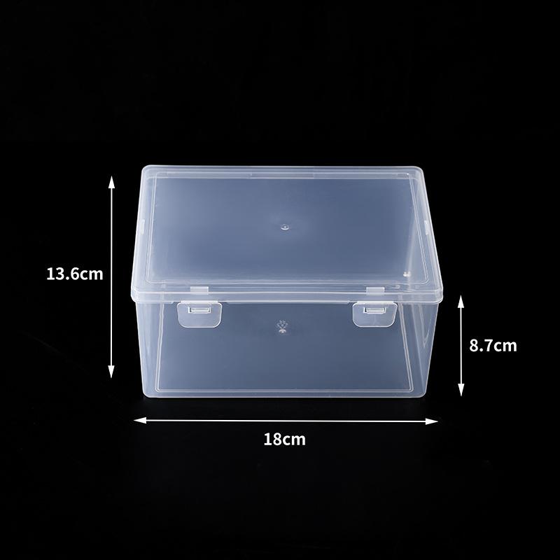 Transparent Rectangular Plastic Lock Empty Box, Sample Box, Spare Parts Packaging Box, Tool Mask Storage Box