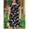 Comoda Versatile Maglia Girocollo Vestito Moda Larga Casual Vestiti