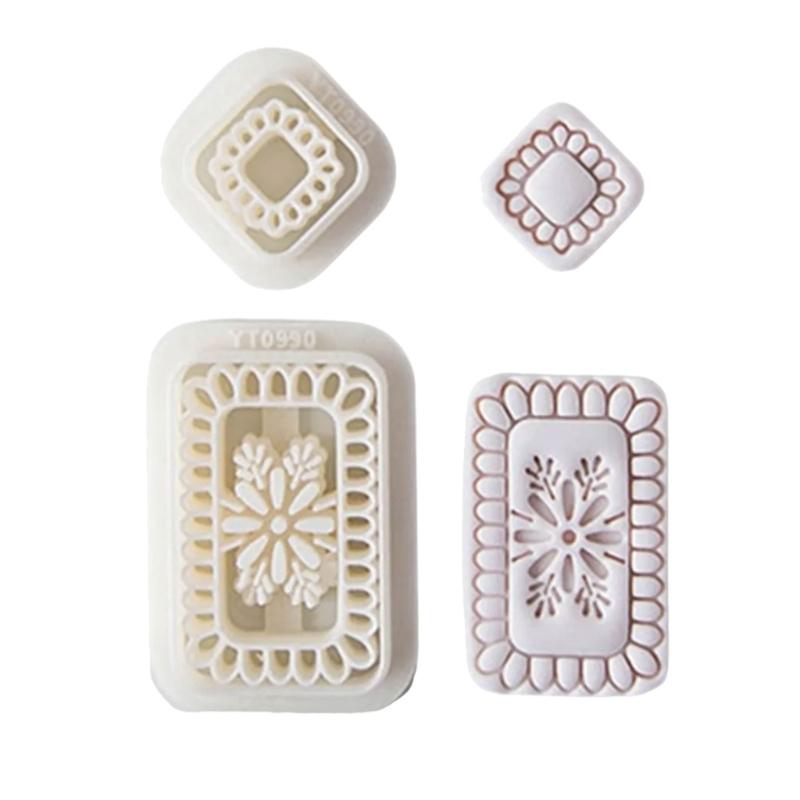 Cartoon Bohemian Flower Polymer Clay Earring Molds Lightweight Plastic Craft Tools For Kids Creative Projects