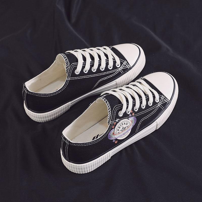 Fashion Spring Thick Sole Women's Shoes Leisure Canvas Breathable Comfortable Sports Shoes Thick Sole Height Increasing Flats