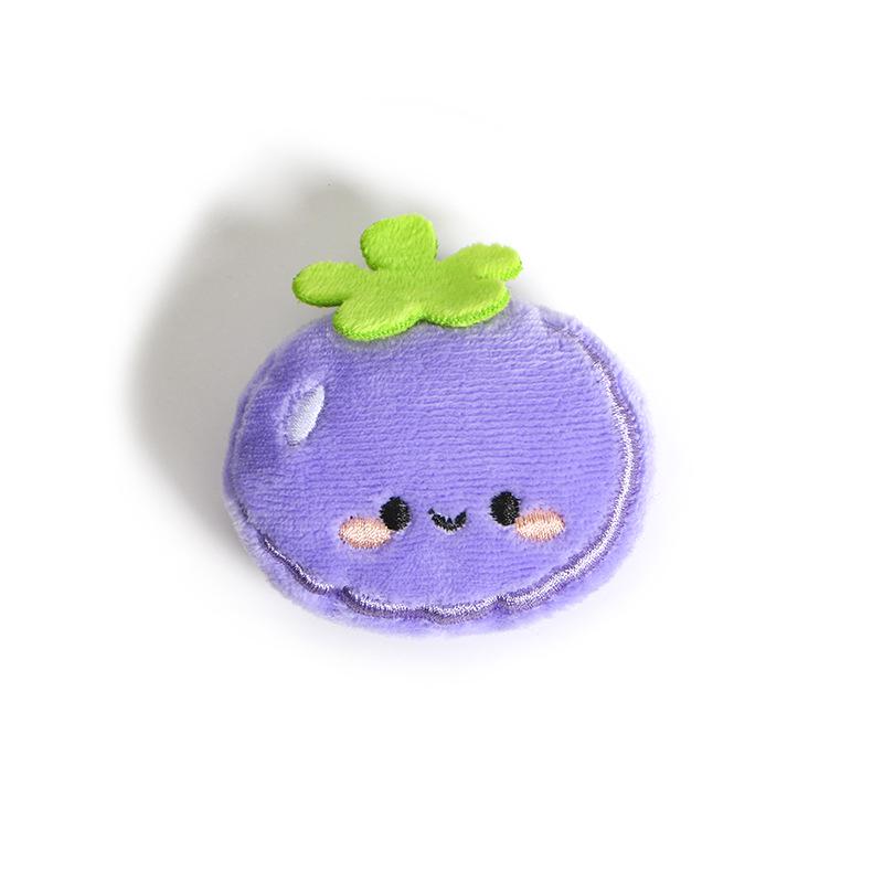 Cartoon Fruit Plush Brooch Pendant - DIY Accessory & Decoration