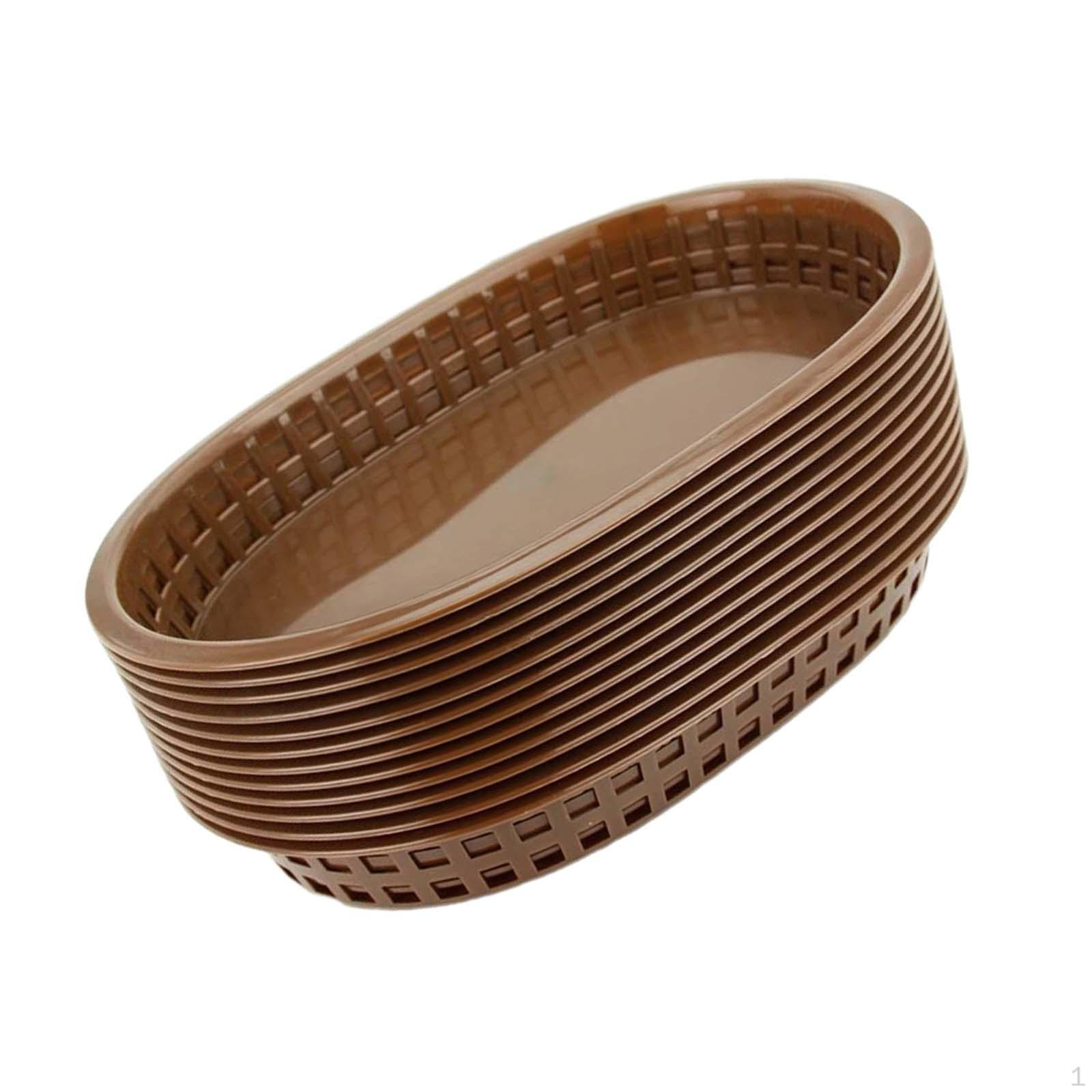 12 шт. Корзины быстрого питания для ресторана Большие ретро-тарелки для деликатесов чёрный — фото 9