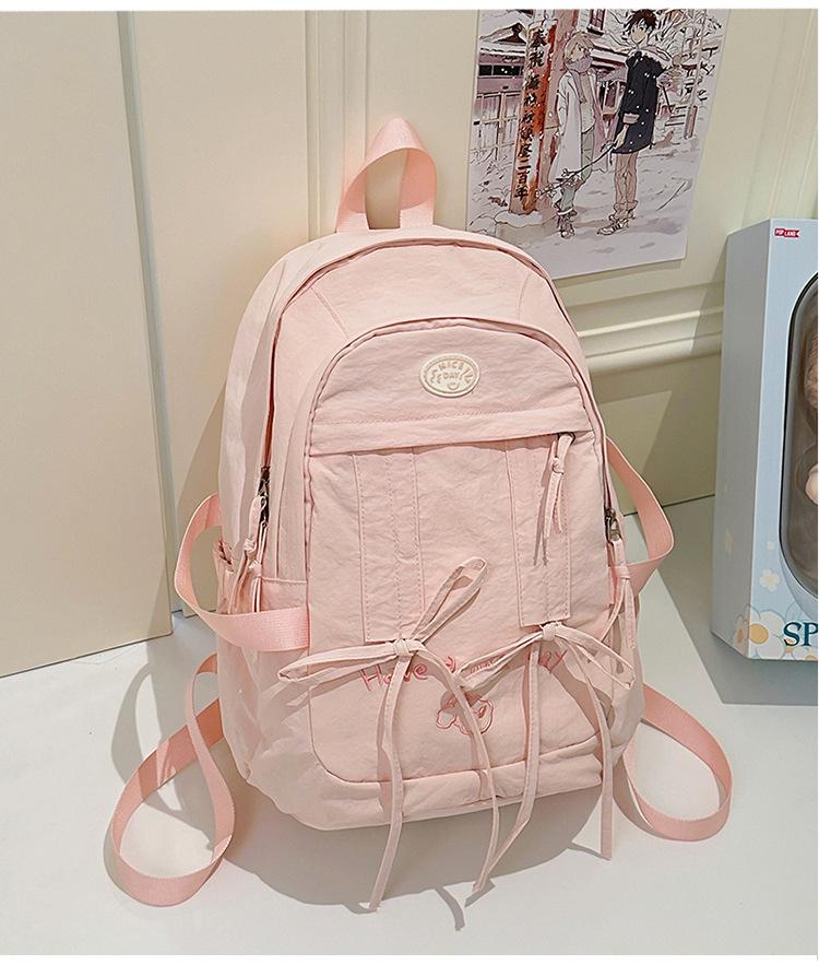 

Школьный рюкзак милый сладкий бант средний высокая ценность Мори свежий дорожный рюкзак