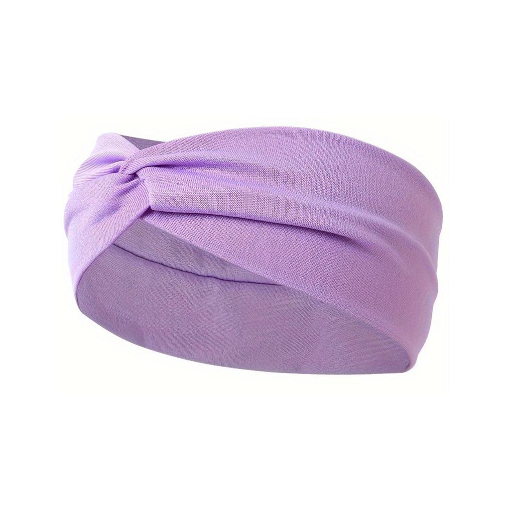 Women's Cross-Border Sports Yoga Elastic Headband - Sweat-Absorbent and Wide-Brimmed Hair Accessory.