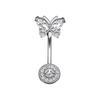 Dangled Design Butterfly Navel Jewelry Stainless Steel Belly Rings  Seaside