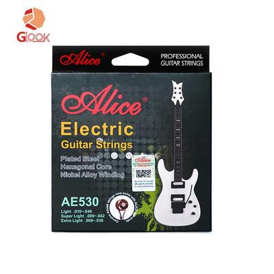 Alice Electric Guitar Strings, Nickel-Plated, Rust-Proof, Sizes 1-6, .010/.008 Gauge, Musical Instrument Accessories
