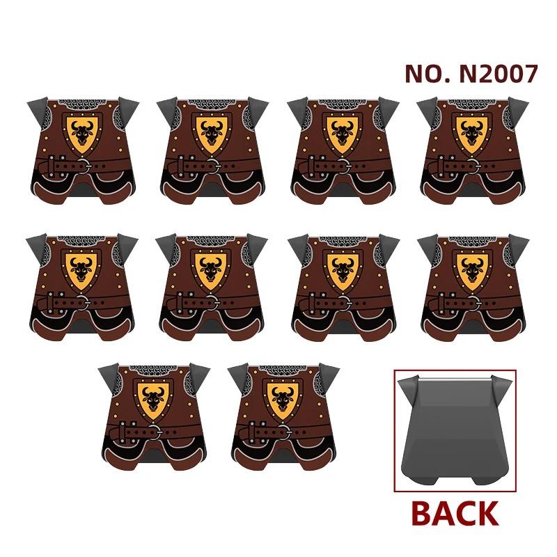MOC Medieval Red Lion Black Eagle Castle Soldier Knight Horse Mount Building Block Military Figure Vest Armor Flag Toy Gift B036