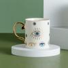 Kreative Teufelsauge Keramik Kaffeetasse Luxus Vergoldete Paartasse Haushalt Trinkteetasse Frühstück Dessert Milchbecher Geschenk