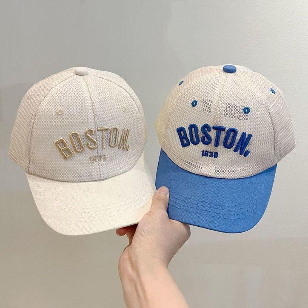 

Breathable Mesh Baseball Cap Letter Embroidery Outdoor Sunscreen Hats For Baby Boys Girls хакі