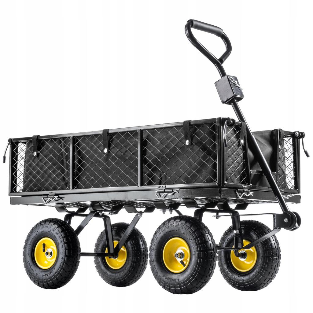 KADAX Zahradní vozík, trakař, přepravní přívěs, 300 kg, s plachtou, velký