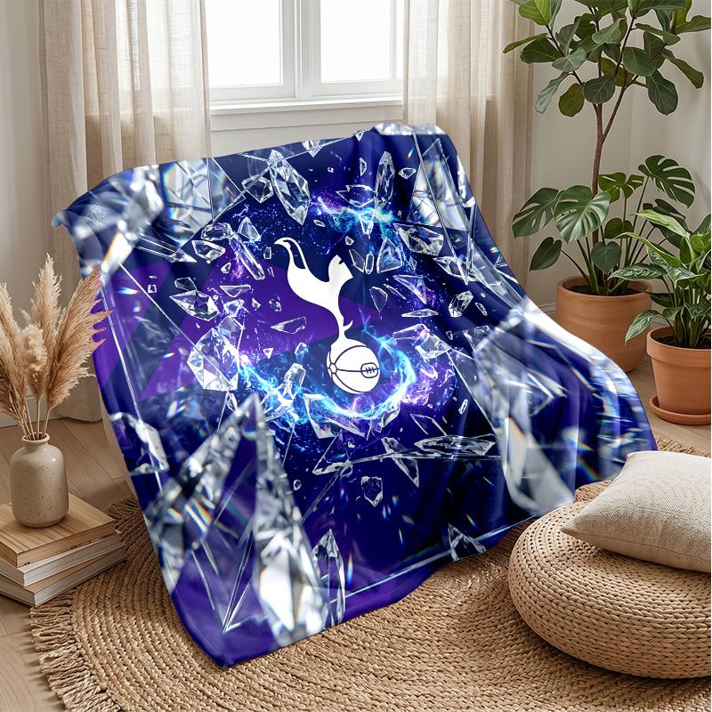 Tottenham Hotspur Theme Blanket Soft Flannel Blanket Plush Throw Blanket Cozy Sofa Bed Blanket for Home Decor
