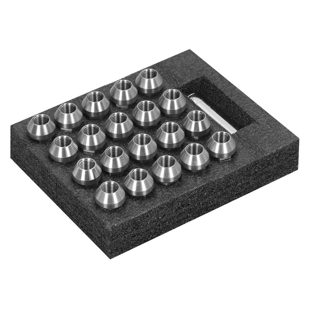 20pcs Wheel Lug Nuts M14x1.5 Thread 2in Height T304 Stainless Steel Anti Corrosion Locking Lug Nuts
