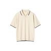 UNIQLO JW Anderson Collaboration Color Block Polo Shirt Men tops Beige 464858-30