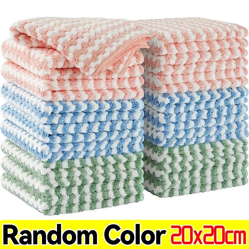 

100/1 шт. супер впитывающие полотенца для мытья посуды коралловый флис салфетки для уборки утолщенные тряпки для мытья посуды полотенца для протирания стекол окон 50PCS