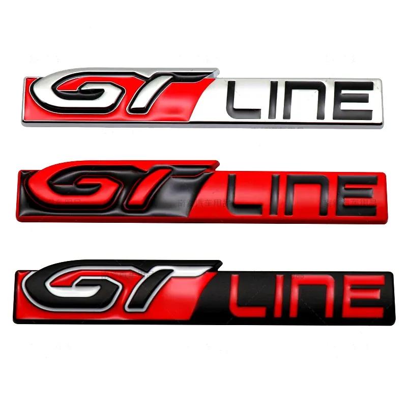 Car Fender Metal Sticker Rear Trunk Badge Emblem For Peugeot GTI GT GTline GT RCZ 406 405 205 3008 206 208 408 508 407 107 307