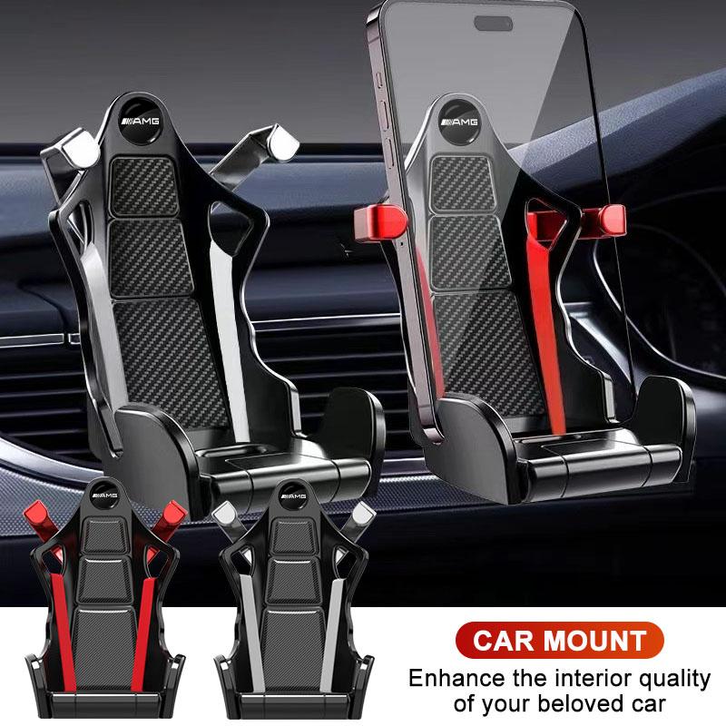 Racing Seat Shape Car Air Outlet Mount Shockproof Car Phone Holder Stand For Mercedes Benz AMG GLE GLS GLC CLA GLB ML C500 C200 C300 W204 W206 W203